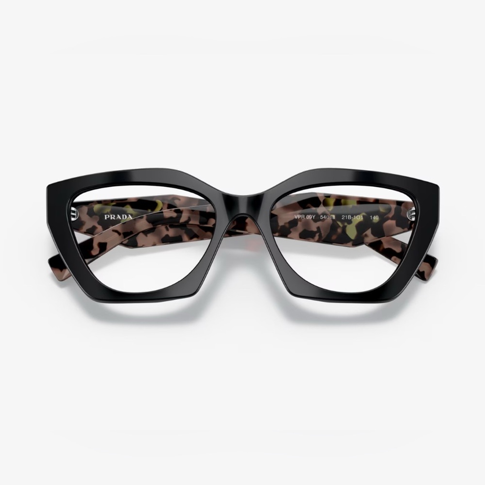 Prada Women's Glasses in Black and Brown Pattern